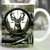 1pc Deer Hunting Ceramic Mug - Hand Wash Only, Reusable Multipurpose Cup for Coffee &