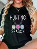 Easter Women'S T-Shirts Hunting Season Eggs Deer Funny Easter Day Egg Hunt Hunter T-Shirt Print Women'S T-shirt