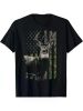 Hunting Camo American Flag Deer T-ShirtCouple Clothing 2025