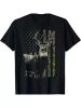 Hunting Camo American Flag Deer T-ShirtCouple Clothing 2025