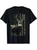Hunting Camo American Flag Deer T-ShirtCouple Clothing 2025