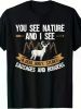 Hot Trendy Fun Natural Hunting Pattern Print for Men Women Couple Fashion T-Shirt, Street Short Sleeve Cotton T-Shirt