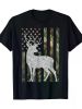Camo USA Flag Deer Elk Buck Camoflage Hunting Hunter Gift T-Shirt