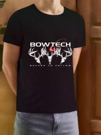 Bowtech Archery Bows Hunting Hunter Men'S Black T-Shirt (Color: Black, size: L)