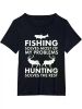 1 pc, 100% cotton T-shirt, Fun fishing and hunting gift Christmas Humor Hunter Cool T-shirt
