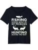 1 pc, 100% cotton T-shirt, Fun fishing and hunting gift Christmas Humor Hunter Cool T-shirt
