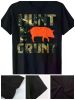 Camo Hunt The Grunt Hog Vintage Wild Boar Hunting Hunt Dad Men T-Shirt 100% Cotton - 220g