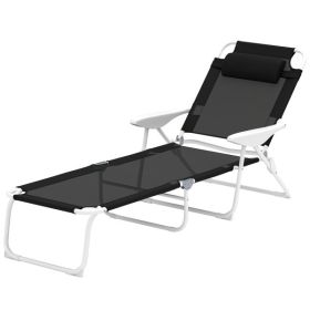 Loungers, Beach Chairs - Not Shipped On Weekends (Color: Black)